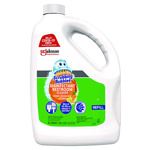 Scrubbing Bubbles Disinfectant Restroom Cleaner, Citrus Scent, 1 gal Bottle, 4/Carton (335599)