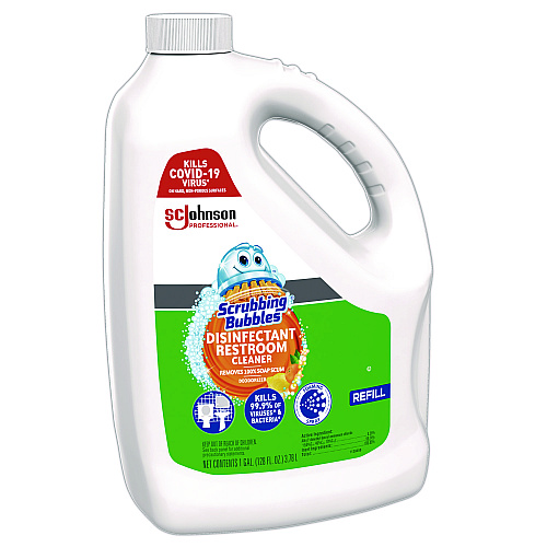 Scrubbing Bubbles Disinfectant Restroom Cleaner, Citrus Scent, 1 gal Bottle, 4/Carton (335599)