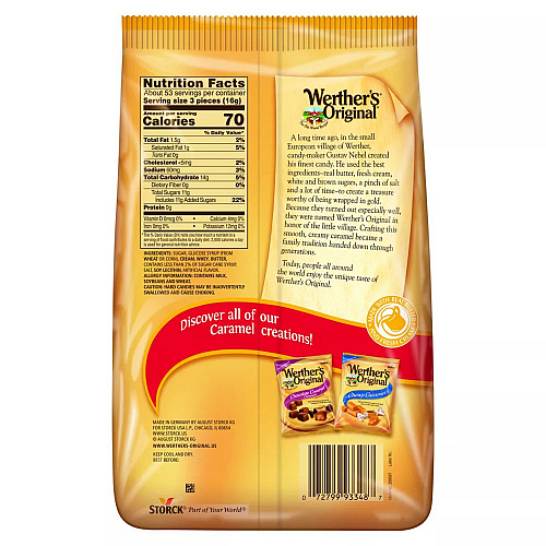 Werther's Original Original Hard Candies, Caramel, 30 oz Bag (30201012)