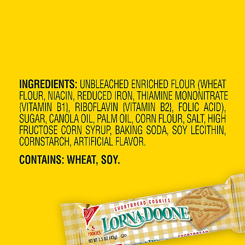 Nabisco Lorna Doone Shortbread Cookies, 1.5 oz Packet, 30/Box, 2 Boxes/Carton (60004093)