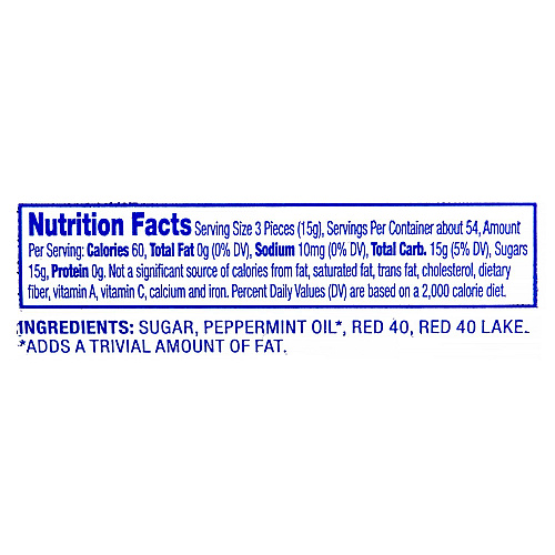 Ferrara Bobs Sweet Stripes Soft Candy, Peppermint, 0.18 oz Individually Wrapped, 160/Tub, 2 Tubs/Carton (60004070)