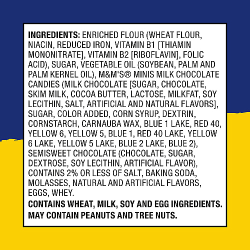 Keebler M&M Cookie Packs, Chocolate, 1.6 oz Pouch, 30/Box, 2 Boxes/Carton (60004085)