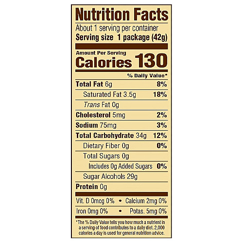 Werther's Original Chewy Caramels Sugar Free, 1.48 oz Bag, 24/Carton (60004088)
