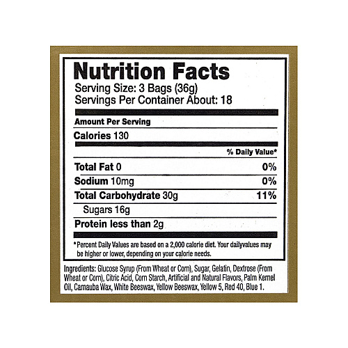 Haribo Goldbears Gummi Candy, Assorted Flavors, 0.4 oz Pouch, 54/Tub, 2 Tubs/Carton (60004073)