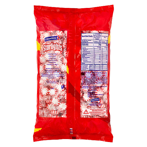Colombina Peppermint Starlight Mints, 5 lb Bag, 3/Carton (60004061)