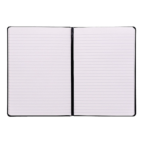 PUKKA PAD Soft Cover Notebook, College Rule, Black Cover, (96) 8.2 x 5.11 Sheets (9940SIG)