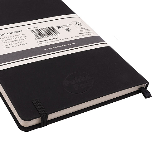 PUKKA PAD Soft Cover Notebook, College Rule, Black Cover, (96) 8.2 x 5.11 Sheets (9940SIG)