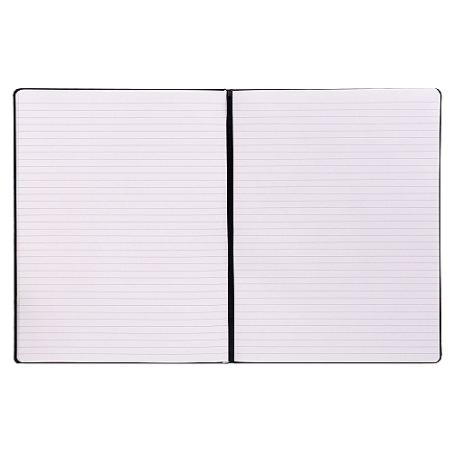 PUKKA PAD Soft Cover Notebook, College Rule, Black Cover, (96) 11 x 8.5 Sheets (9942SIG)
