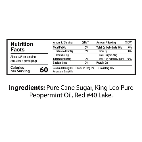 King Leo Peppermint Soft Mint Puffs, 5 lb Bag, 2/Carton (60004086)