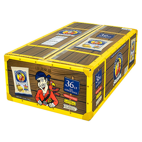 Pirate's Booty Natural Aged White Cheddar Baked Corn Puffs, 0.5 oz Bag, 36/Box, 2 Boxes/Carton (60004090)