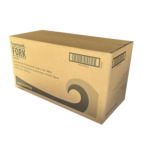 Boardwalk Mediumweight Polypropylene Cutlery, Fork, White, 1,000/Carton (BWKFORKPPMW)