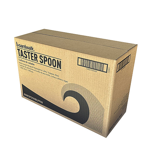 Boardwalk Mediumweight Polypropylene Cutlery, Teaspoon, Black, 1,000/Carton (BWKSPOONBLPPIW)