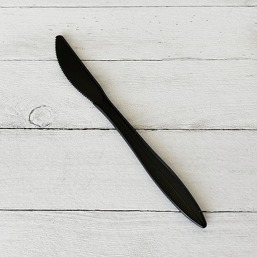 Boardwalk Mediumweight Polypropylene Cutlery, Knife, Black, 1,000/Carton (BWKKNIFEBLPP)
