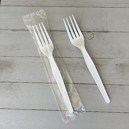 Boardwalk Heavyweight Wrapped Polystyrene Cutlery, Fork, White, 1,000/Carton (BWKFORKWHPSIW)