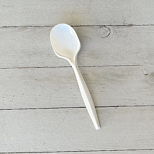 Boardwalk Mediumweight Polypropylene Cutlery, Soup Spoon, White, 1,000/Carton (BWKSOUPMWPP)