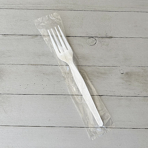 Boardwalk Heavyweight Wrapped Polystyrene Cutlery, Fork, White, 1,000/Carton (BWKFORKWHPSIW)