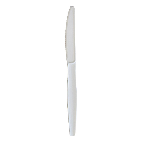 Boardwalk Heavyweight Wrapped Polystyrene Cutlery, Knife, White, 1,000/Carton (BWKKNIFEWHPSIW)