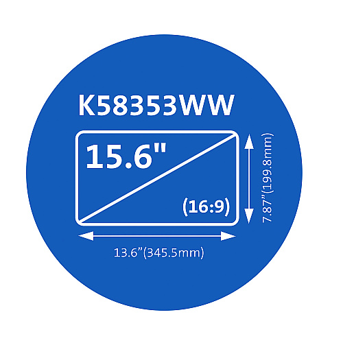 Kensington Magnetic Laptop Privacy Screen For 15.6" Widescreen Laptops; 16:9 Aspect Ratio (58353)