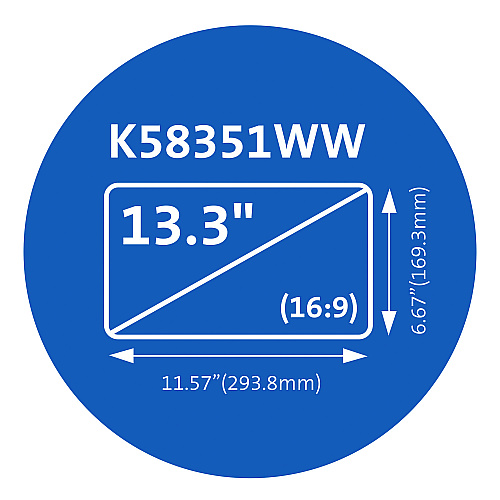 Kensington Magnetic Laptop Privacy Screen For 13.3" Widescreen Laptops; 16:9 Aspect Ratio (58351)