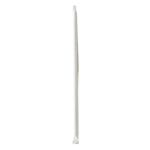 Boardwalk Wrapped Jumbo Straws, 10.25", Polypropylene, Clear, 2,000/Carton (BWKJUMW1025CLR)