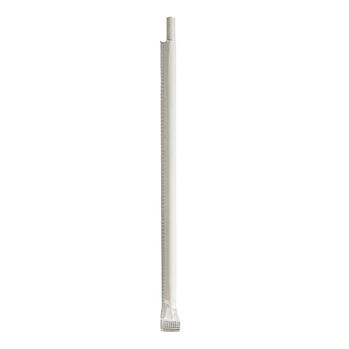 Boardwalk Wrapped Jumbo Paper Straws, 7.75", Paper, White, 1,280/Carton (BWKPPRSTRWIW)