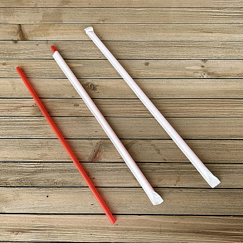 Boardwalk Wrapped Giant Straws, 10.25", Polypropylene, Red, 1,200/Carton (BWKGST1025RD)
