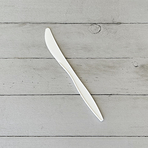 Boardwalk Mediumweight Polypropylene Cutlery, Knife, White, 1,000/Carton (BWKKNIFEPPMW)