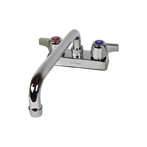 BK Resources WorkForce Standard Duty Faucet, 4.55" Height/10" Reach, Chrome-Plated Brass (BKD10)