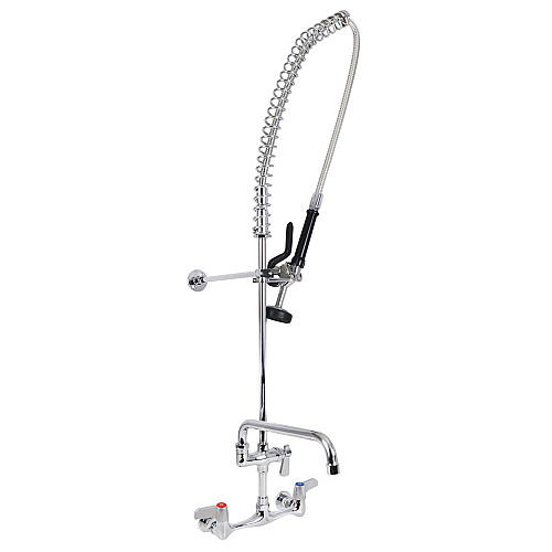 BK Resources WorkForce Prerinse Add-A-Faucet, 4.62" Height/12" Reach, Chrome (VSMPRAF12M)