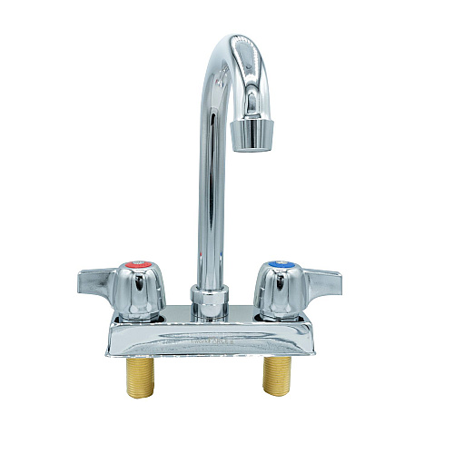 BK Resources WorkForce Standard Duty Faucet. 7.88" Height/3.5" Reach, Chrome-Plated Brass (BKD3G)