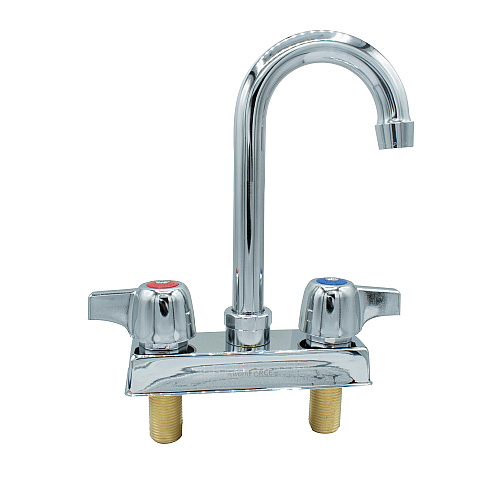 BK Resources WorkForce Standard Duty Faucet. 7.88" Height/3.5" Reach, Chrome-Plated Brass (BKD3G)