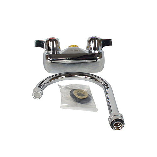 BK Resources WorkForce Standard Duty Faucet, 9.5" Height/5" Reach, Chrome-Plated Brass (BKFW5GM)