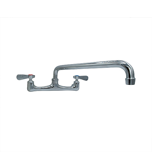 BK Resources WorkForce Standard Duty Faucet, 4.62" Height/12" Reach, Chrome-Plated Brass (BKF8W12M)