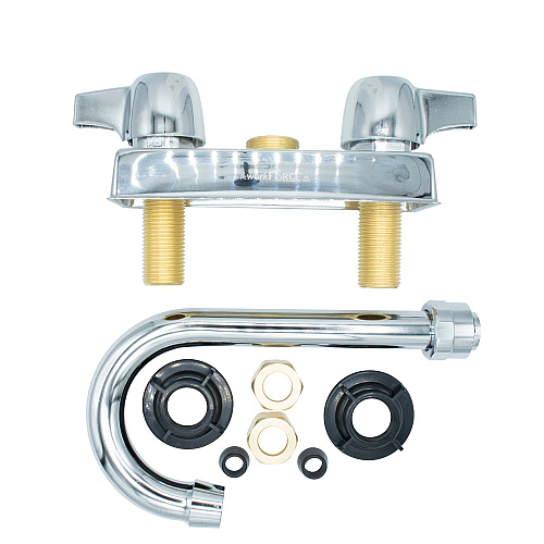 BK Resources WorkForce Standard Duty Faucet. 7.88" Height/3.5" Reach, Chrome-Plated Brass (BKD3G)