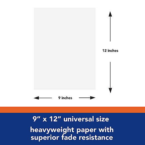 Pacon Tru-Ray Construction Paper, 76 lb Text Weight, 9 x 12, White, 50 Sheets/Pack, 50 Packs/Carton (103026CT)