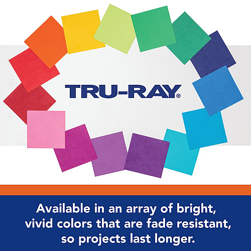Pacon Tru-Ray Construction Paper, 76 lb Text Weight, 12 x 18, Black, 50/Pack, 25 Packs/Carton (103061CT)
