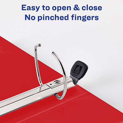 Avery Heavy-Duty View Binder with DuraHinge and One Touch EZD Rings, 3 Rings, 2" Capacity, 11 x 8.5, Red, 6/Carton (79225CT)