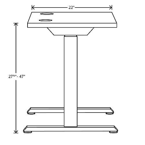 HON Coordinate Height Adjustable Desk Bundle 2-Stage, 46" x 22" x 27.75" to 47", Florence WalnutSilver (HAT2SFLS2246)