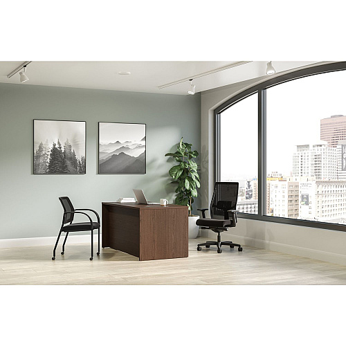 HON Mod Double Pedestal Desk Bundle, 60" x 30" x 29", Sepia Walnut (LDS6030BBFSE)