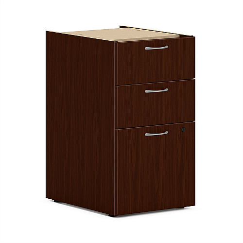 HON Mod Single Pedestal Desk Bundle, 48" x 30" x 29", Traditional Mahogany (MOD173)