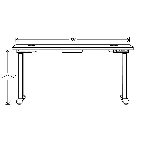 HON Coordinate Height Adjustable Desk Bundle 2-Stage, 58" x 22" x 27.75" to 47", Florence Walnut/Designer White (HAT2SFLW2258)