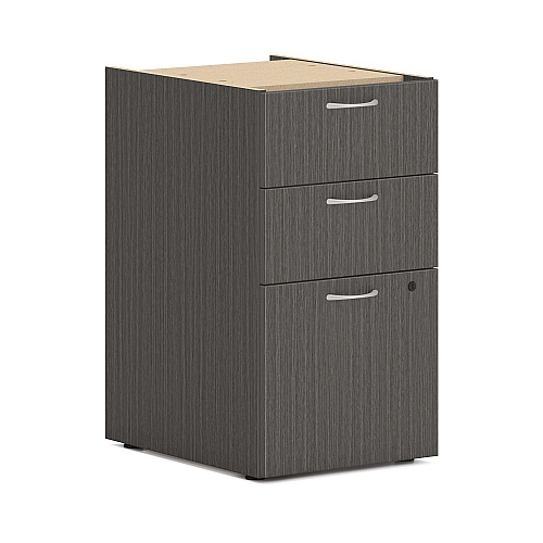 HON Mod Double Pedestal Desk Bundle, 66" x 30" x 29", Slate Teak (MOD002)