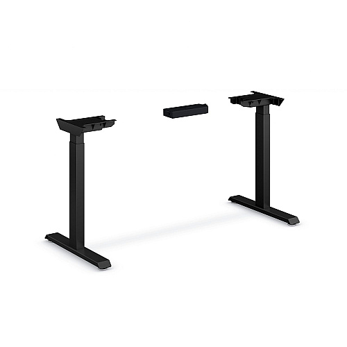 HON Coordinate Height Adjustable Desk Bundle 2-Stage, 58" x 22" x 27.75" to 47", Florence WalnutBlack (HAT2SFLB2258)