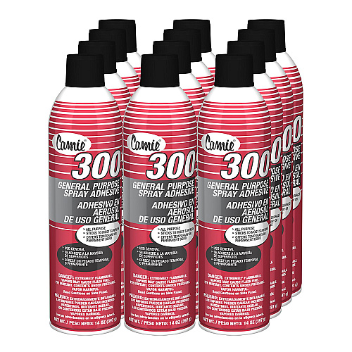 Camie 300 General Purpose Spray Adhesive, 14 oz, 12/Carton