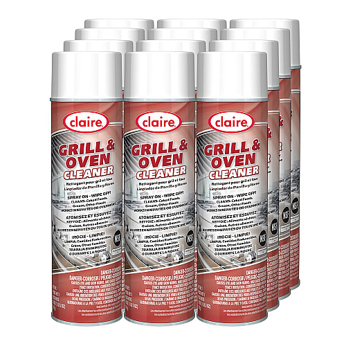 Claire Grill and Oven Cleaner, 18 oz Aerosol Spray, 12/Carton (826)