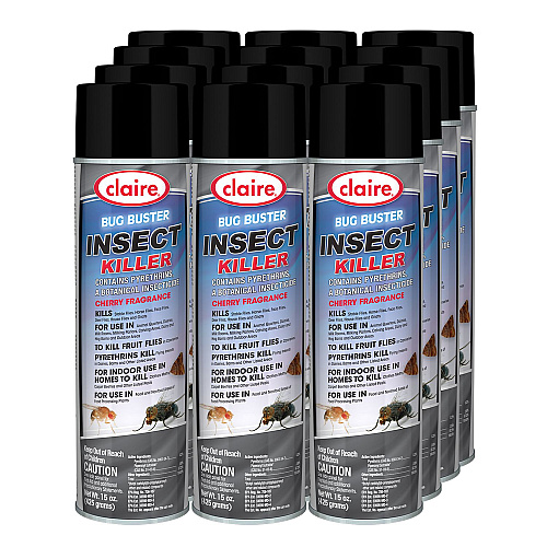 Claire Bug Buster Insect Killer, 15 oz Aerosol Spray, 12/Carton (271)