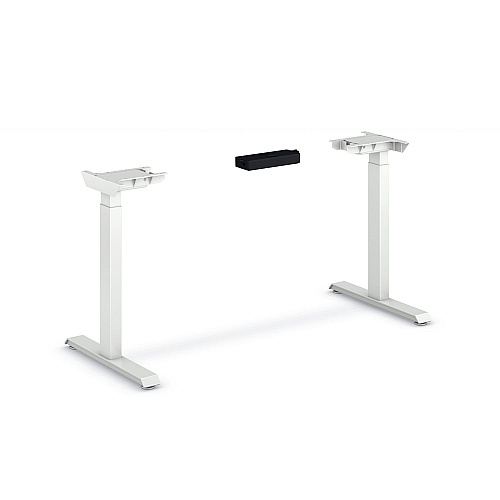 HON Coordinate Height Adjustable Desk Bundle 2-Stage, 58" x 22" x 27.75" to 47", Silver Mesh/Designer White (HAT2SMDW2258)