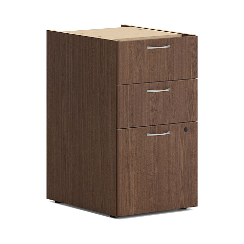 HON Mod Double Pedestal Desk Bundle, 72" x 30" x 29", Sepia Walnut (MOD008)