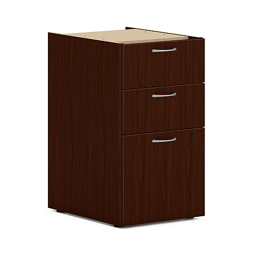 HON Mod Double Pedestal Desk Bundle, 72" x 30" x 29", Traditional Mahogany (MOD006)