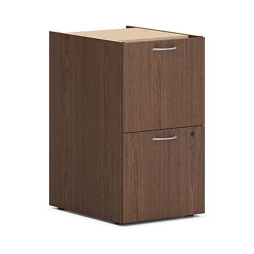 HON Mod Double Pedestal Desk Bundle, 72" x 30" x 29", Sepia Walnut (MOD008)